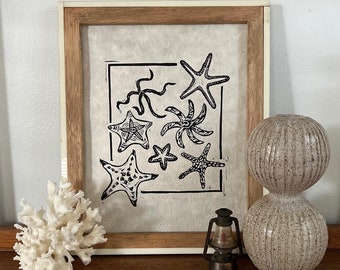 Sea-ing Stars - Starfish Handmade Block Print