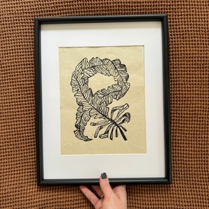 Winged Kelp Study - Handmade Block Print