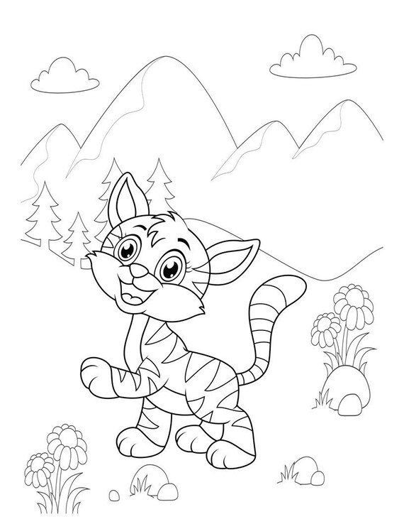 Animal Coloring Pages 100 pages | Etsy