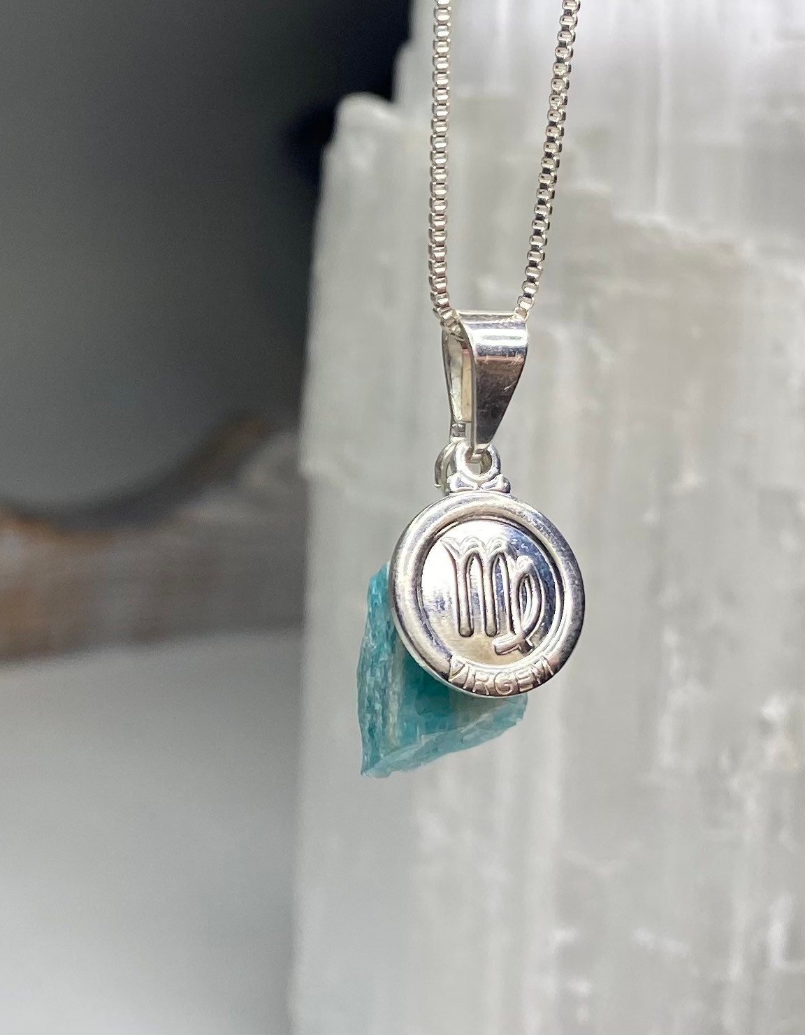 Virgo Necklace. Zodiac Crystal. Virgo Gift. Raw Amazonite Etsy