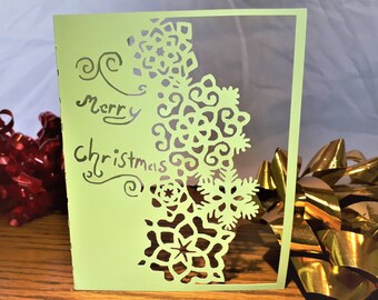 Cricut Joy Snowflake Christmas Card Template/SVG and PNG file instant download/Clear Format/Winter snowflake card/ invitation
