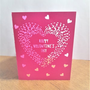 Cricut Valentines day heart Card / SVG and PNG file instant download/ lacy heart /Beautiful intricate greeting card/ Happy valentines day