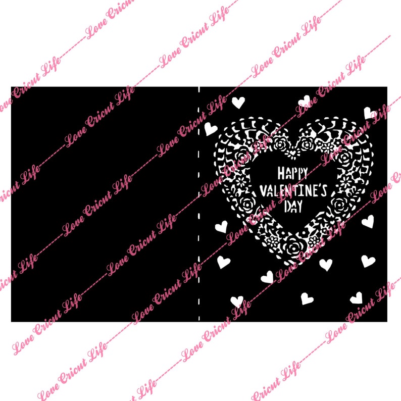 Cricut Valentines Day Heart Card / SVG and PNG File Instant Download ...