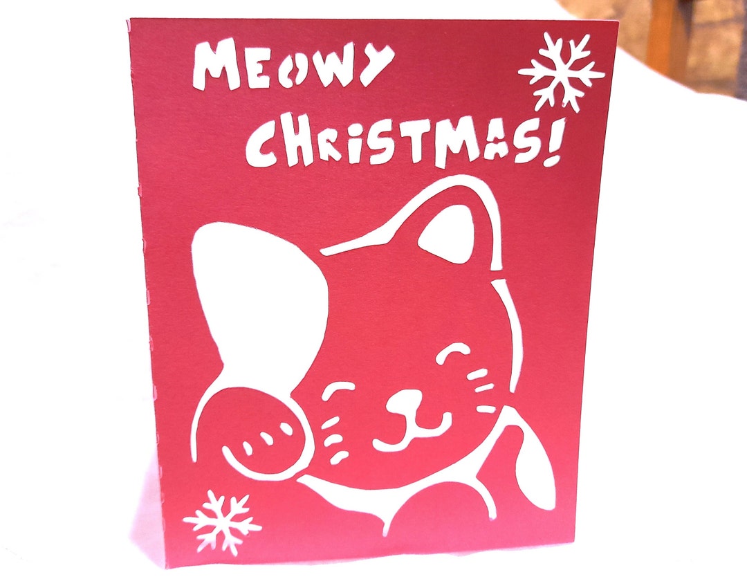 Cricut Joy Cat Christmas Card Template Snowflake Kitty SVG File cricut-joy-cat-christmas-card-template-snowflake-kitty-svg-file