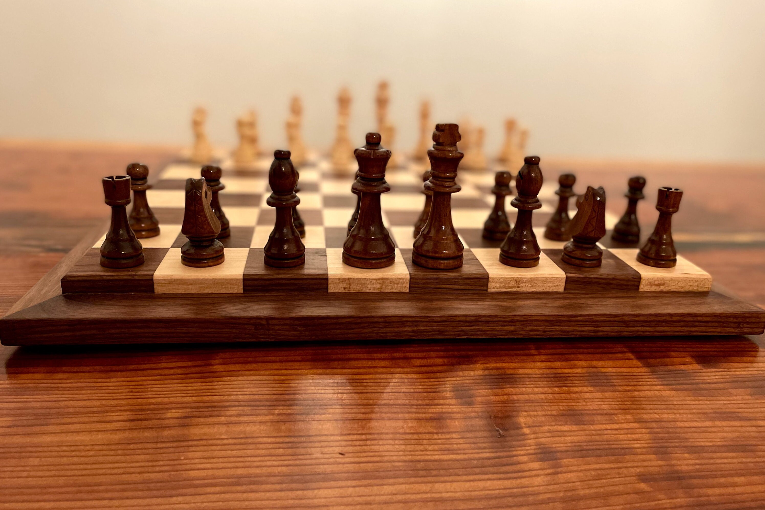 Solid Wood Chess Board Etsy