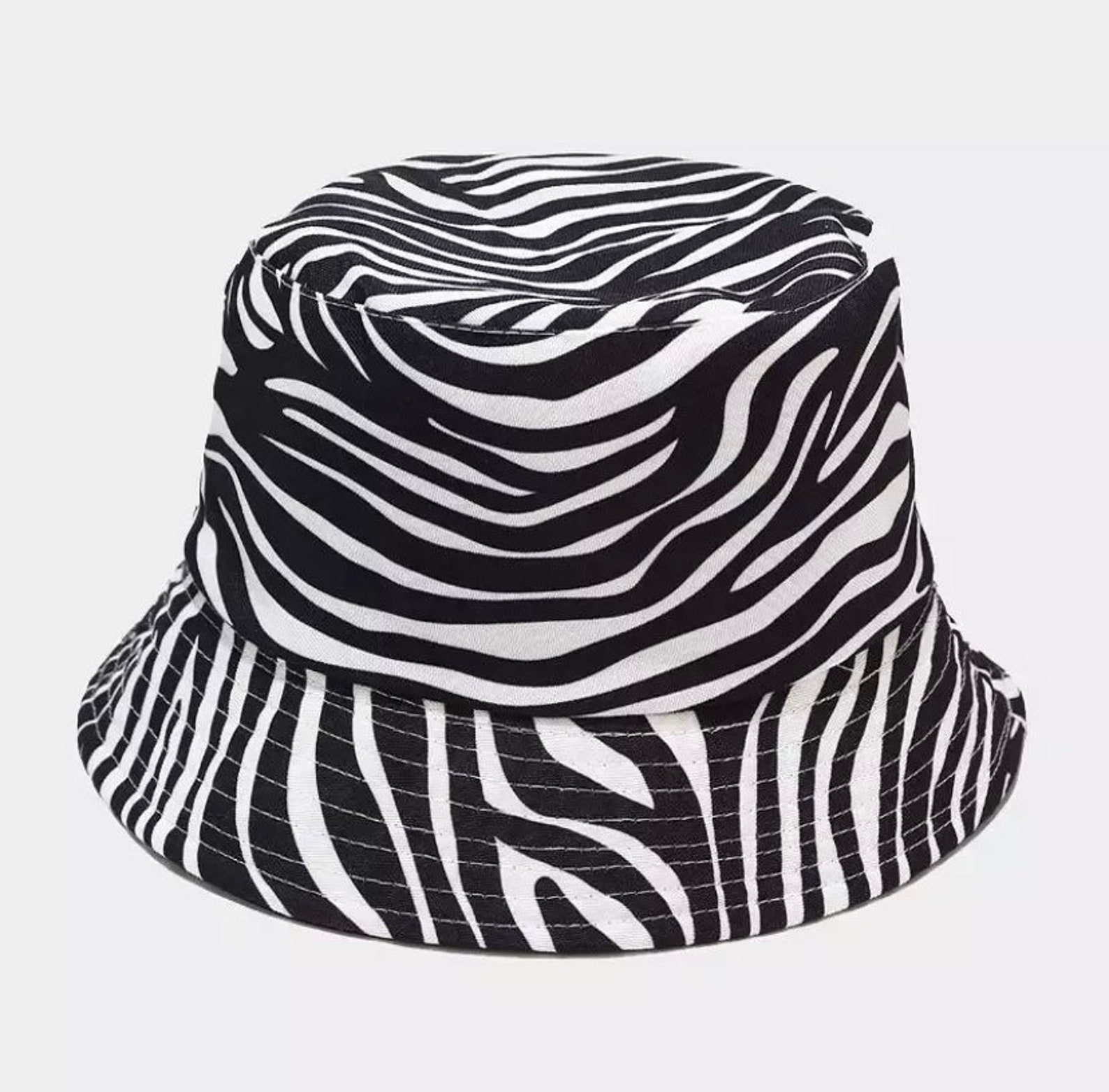 Cute Black and White Animal Print Bucket Hats Bucket Hat Etsy