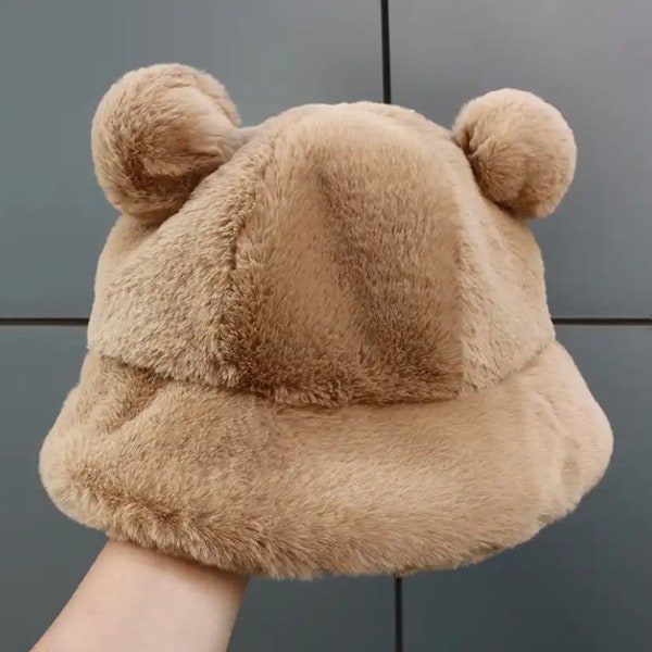Bear Ears Bucket Hat Etsy