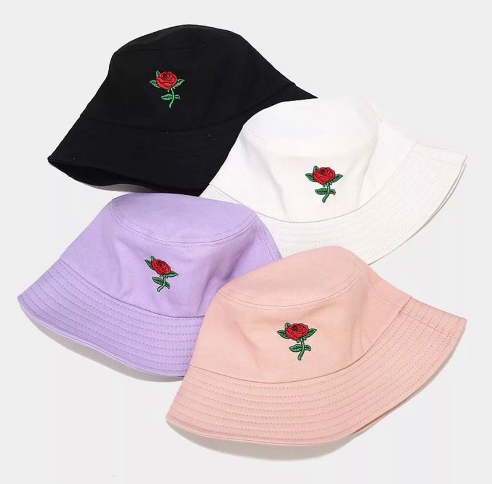 Colorful Rose Bucket Hats Bucket Hat Collection Etsy