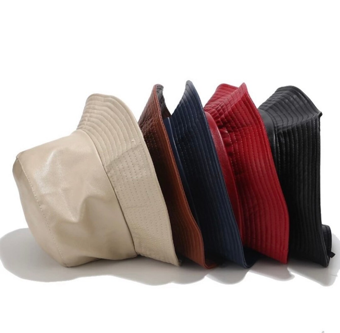 Stylish Leather Bucket Hats Bucket Hat Collection Etsy