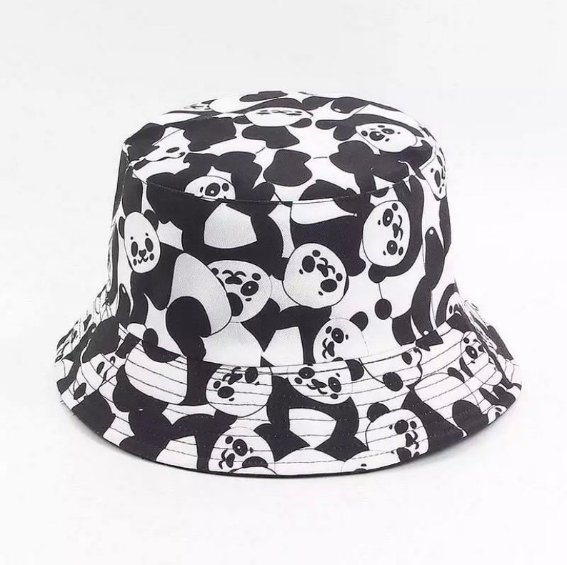 Cute Black and White Animal Print Bucket Hats Bucket Hat Etsy
