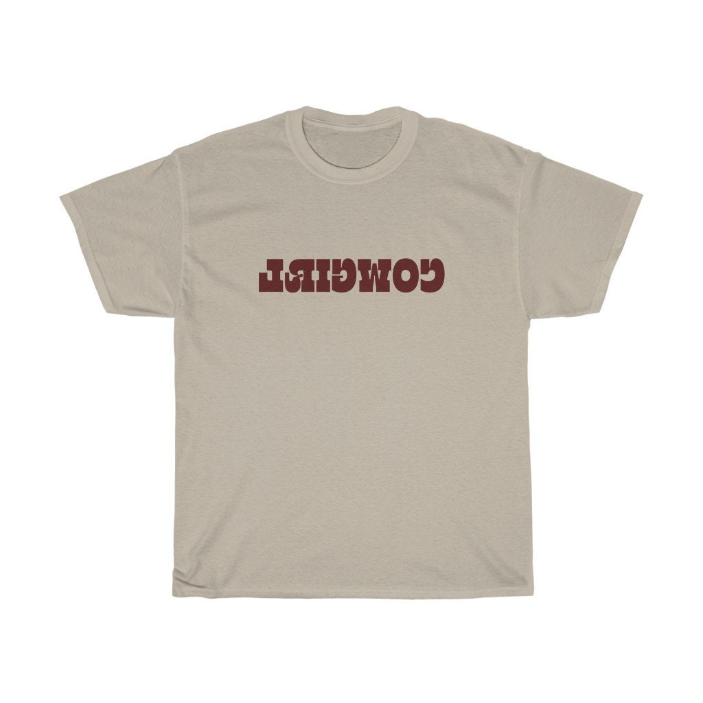 Reverse Cowgirl Unisex Cotton Tee - Retro Cowgirl Western T-Shirt - V…