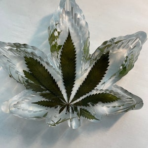 Marijuana/Weed Leaf Ashtray made with Actual Pot Leaves