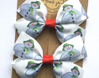CHRISTMAS Hair Bows Alligator Clip /Bobbles Girls Baby Toddler Hair Bows