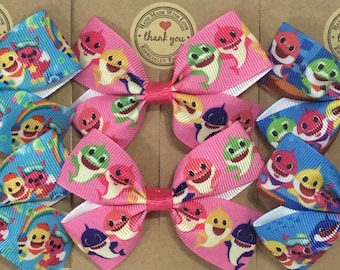 Lazos para el cabello con cinta de tiburones, pinzas de cocodrilo o pompones, accesorios para el cabello para niñas y bebés.