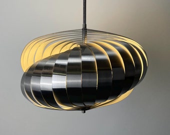 Spiral Kinetics pendant lamp by Henri Mathieu for LYFA 1960
