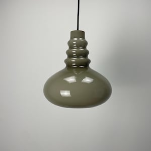 Gray glass pendant lamp by Peill & Putzler 1960