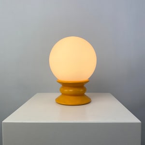 Temde leuchten yellow and white glass table lamp type 1 / 1970