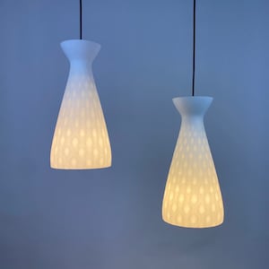 Pair of two pendant lights by Aloys Gangkofner &#39;Ibiza&#39; for Peill & Putzler 1960
