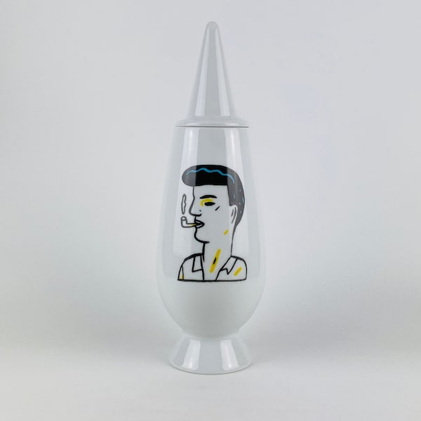 Alessi Tendentse Vase by Guillermo Tejeda for Alessandro Mendini 100% Make-up series - No. 83