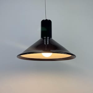 1 of 3 Purple Danish glass pendant light Model P & T by Michael Bang for Holmegaard 1972