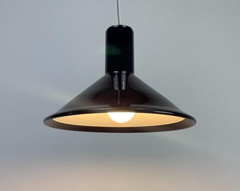 1 of 2 Purple Danish glass pendant light Model P & T by Michael Bang for Holmegaard 1972
