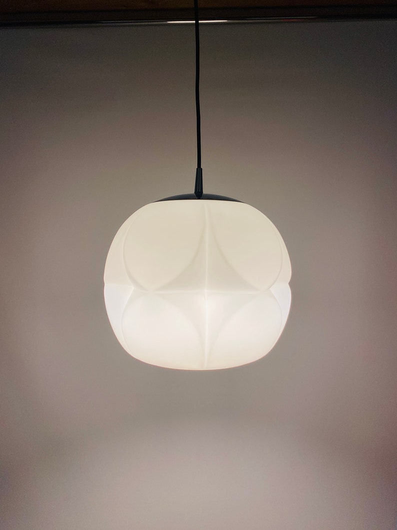 White frosted glass artichoke pendant light XL by Peill and Putzler image 1