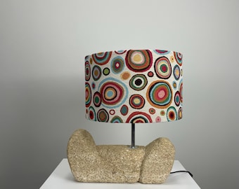 Organic shaped French stone table lamp from 1960