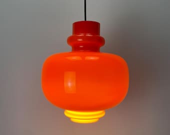 Glass 'Oplight 75' pendant light by Hans-Agne Jakobsson 1960