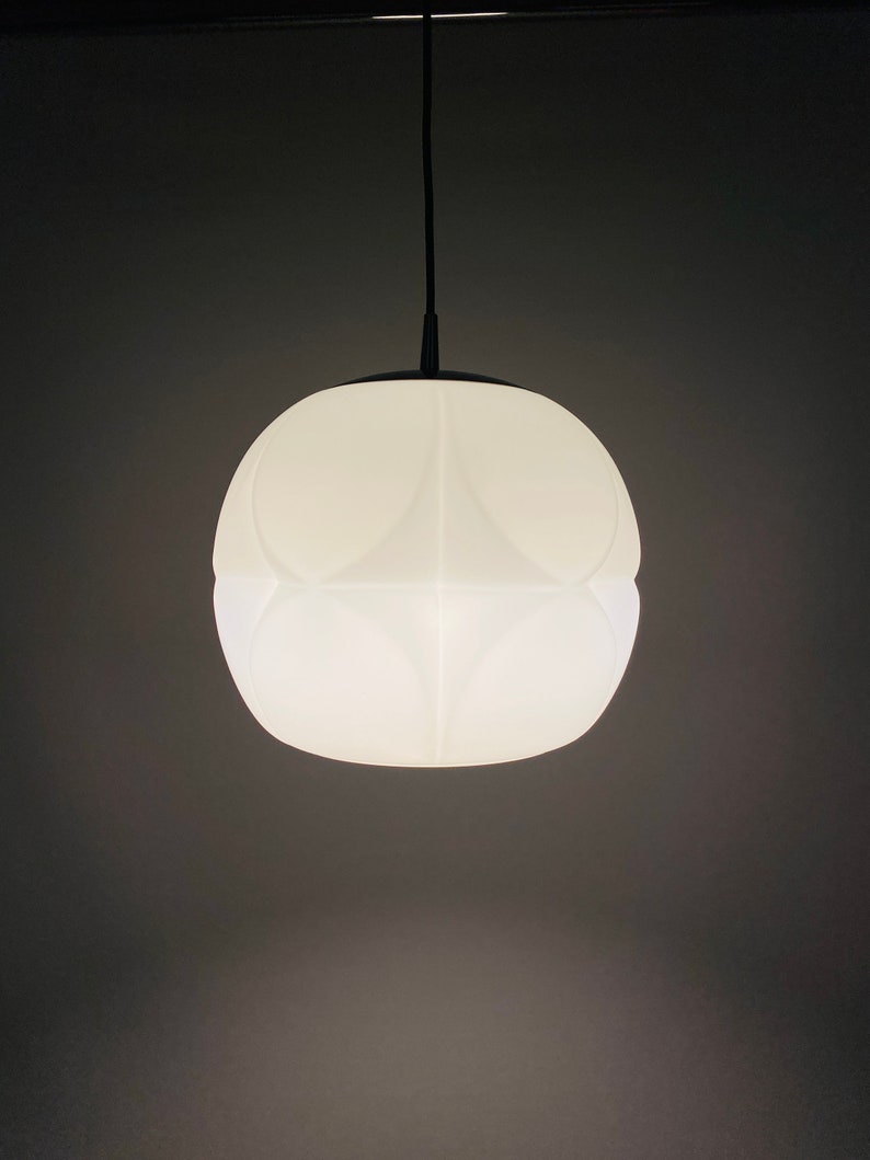White frosted glass artichoke pendant light XL by Peill and Putzler image 7