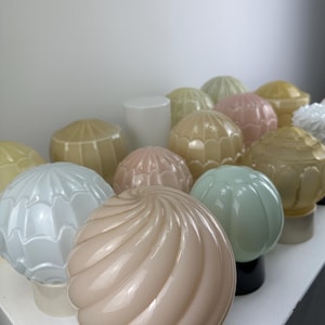 NEW! - Art Deco Thabur ceiling lamp/ceiling light 1930 - (green, pink, beige, white)