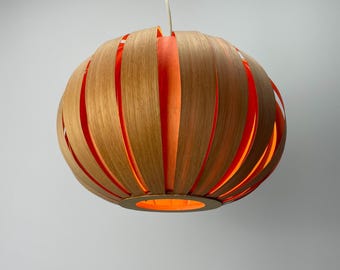 Bamboo globe pendant lamp 1960