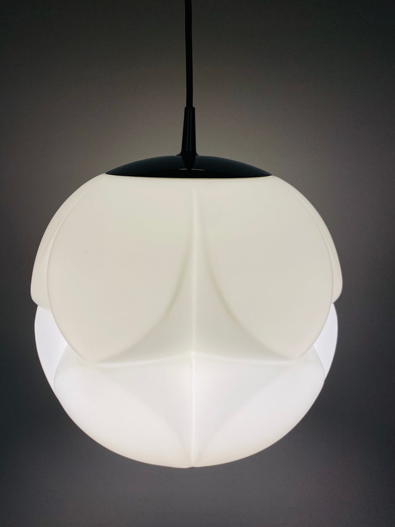 White frosted glass artichoke pendant light XL by Peill and Putzler image 8
