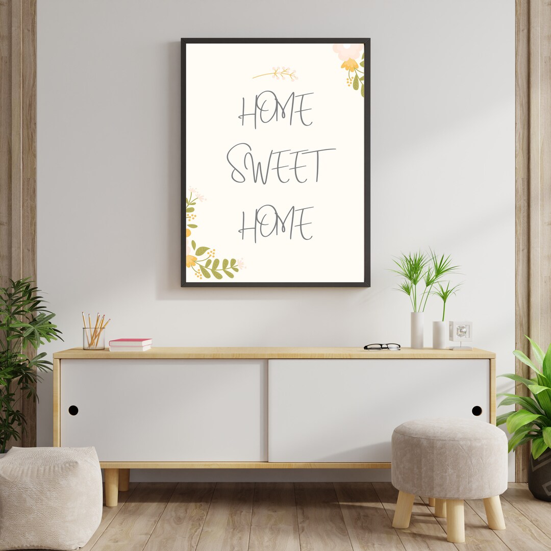 HOME SWEET HOME - Digital Print, Printable Art, Home Decor, Wall Art ...