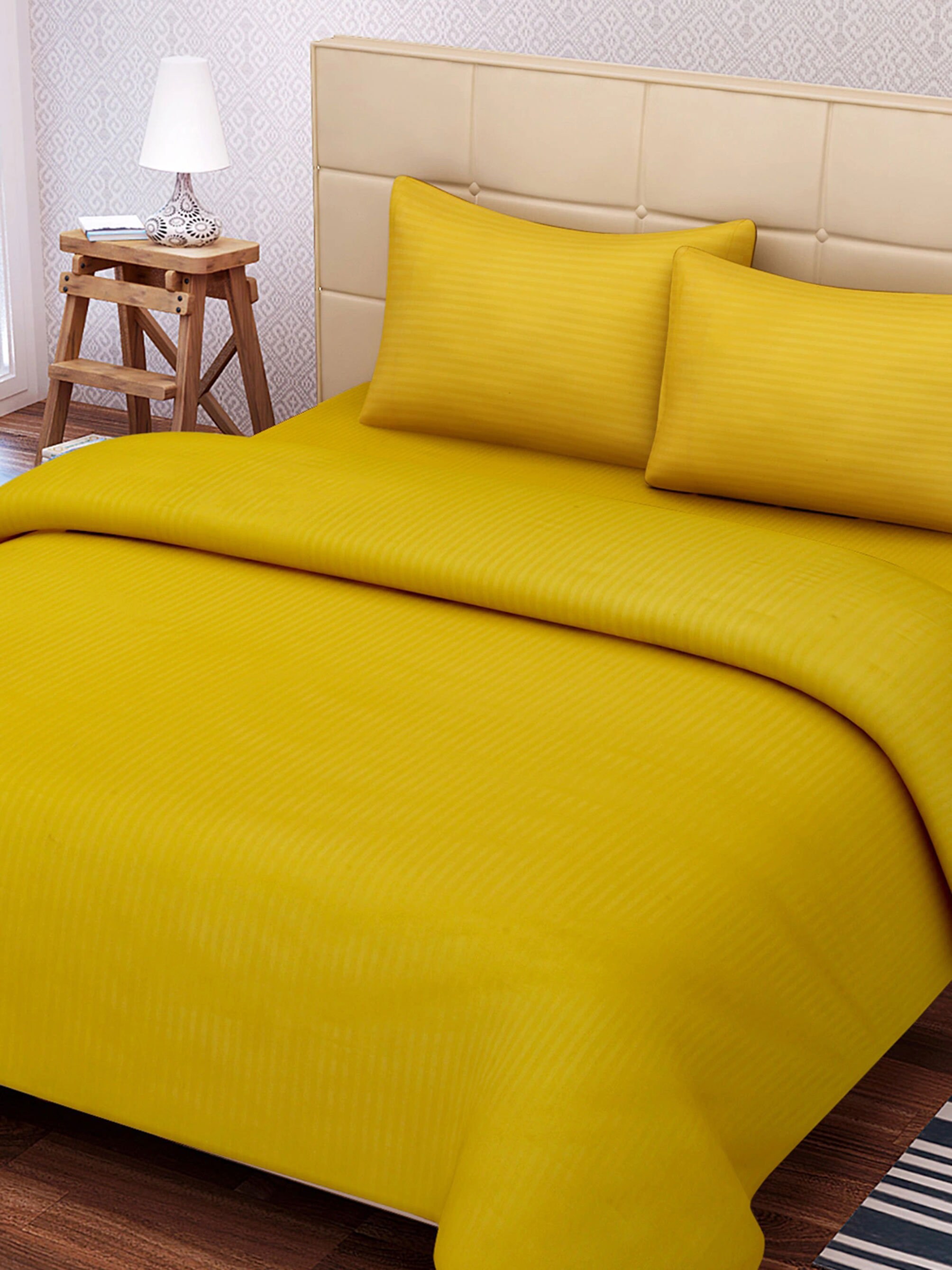 Mustard Yellow Cotton Bedsheet Set King Duvet Cover Linen Etsy