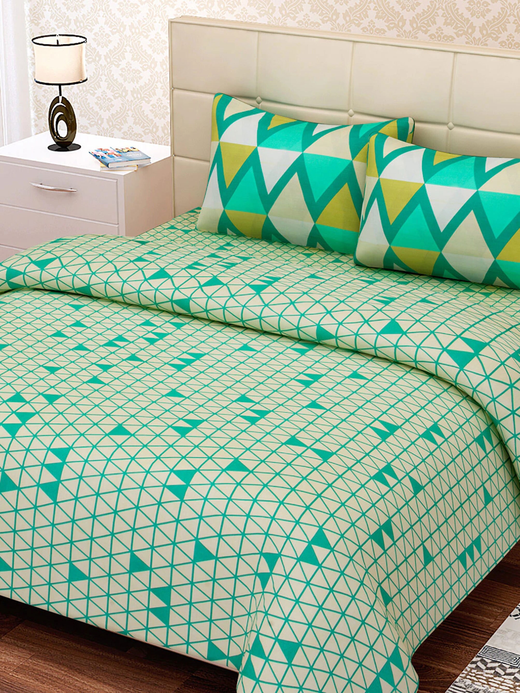 Green Cotton Bedsheet Set King Duvet Cover Linen Bedding Etsy