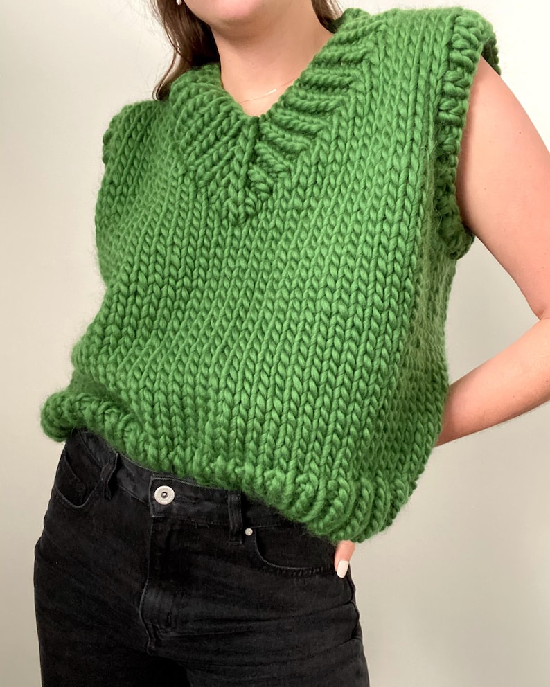 Knitting Pattern the V Neck Vest by Lovebird Knitwear Etsy