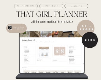 Notion Ultimate Life Planner | Notion Template | Notion Dashboard | That Girl Planner | Notion ADHD Planner | Digital Planner