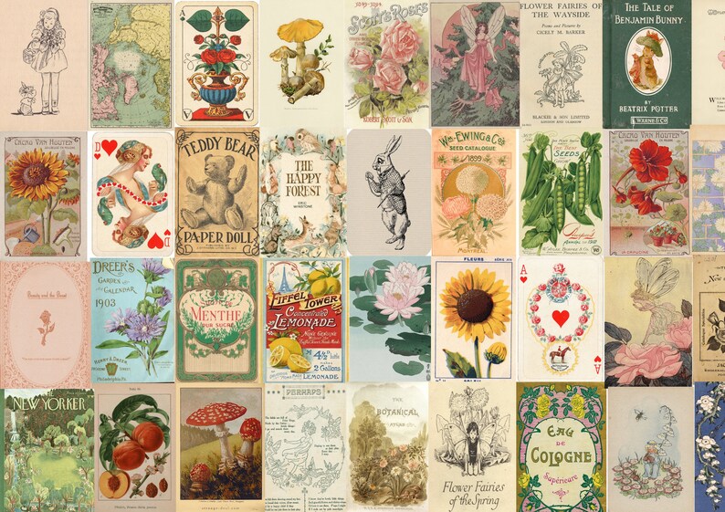 100 PCS Vintage Wall Collage Kit Retro Wall Collage Kit Etsy Australia