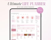 Notion Life Planner Template Pink | Ultimate Life Hub Dashboard
