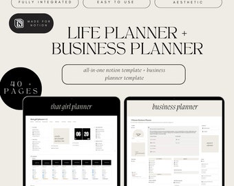 2024 Notion Life Planner | Notion Business Planner | Notion Template | Notion ADHD | Notion Dashboard | Business Planner