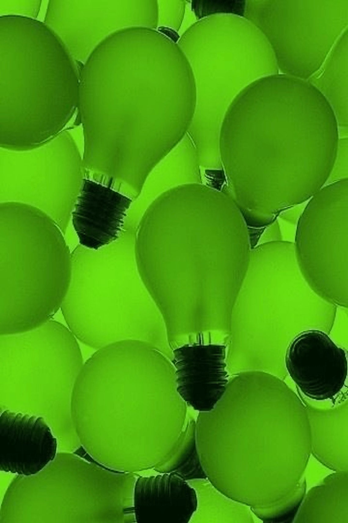 Green Neon Wall Collage Kit 100 Pcs Green Collage Kit Etsy