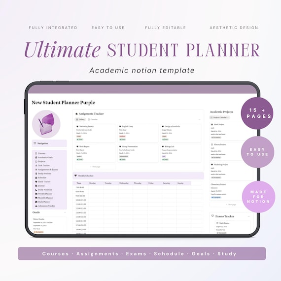 Notion Student Template | All-in-one Student Dashboard