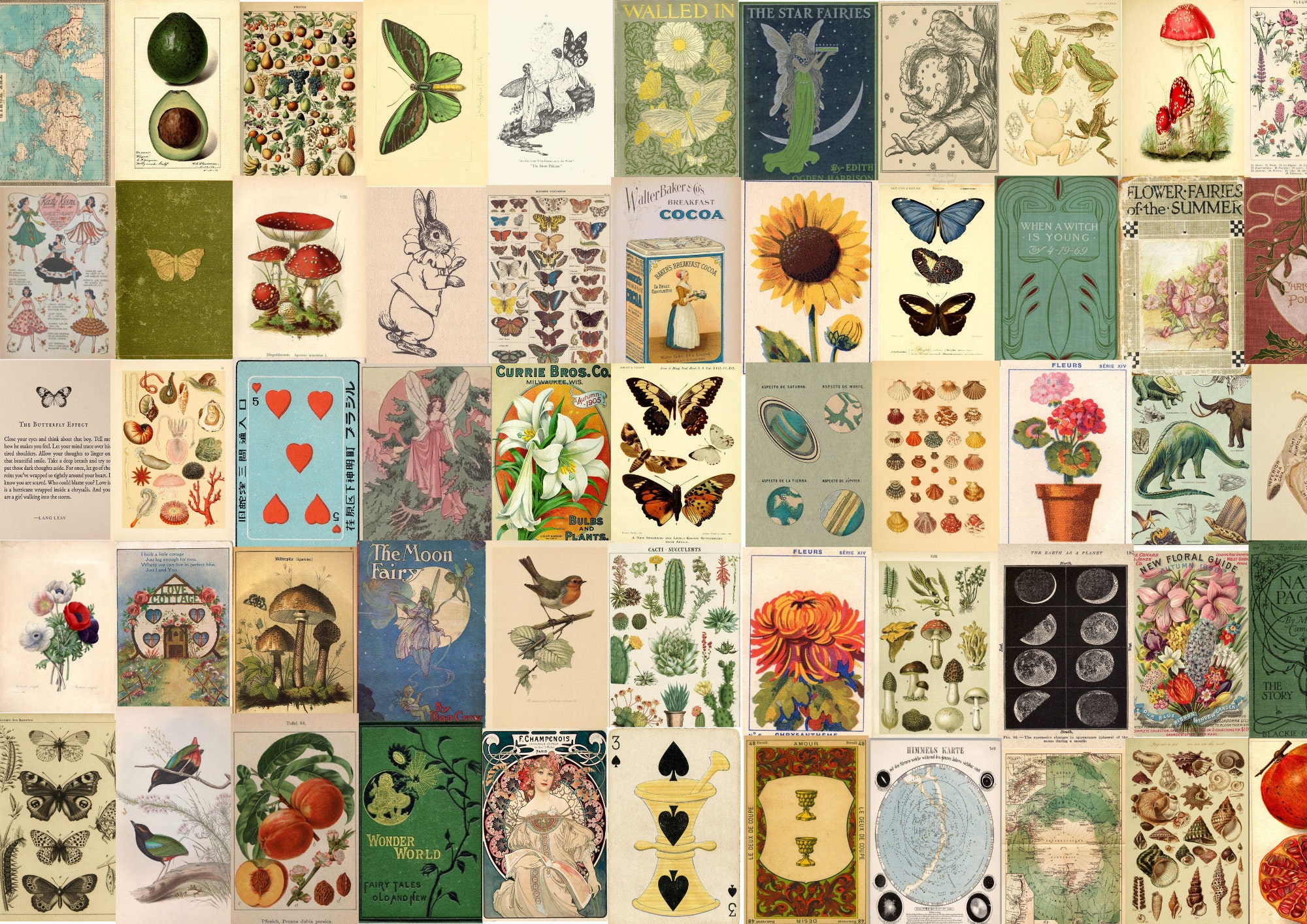 240 PCS Vintage Poster Wall Collage Kit Wall Collage Kit Etsy UK