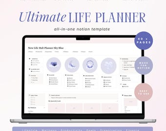 Notion Aesthetic Template | All-in-One Life Dashboard | Planning, Goals & Routines