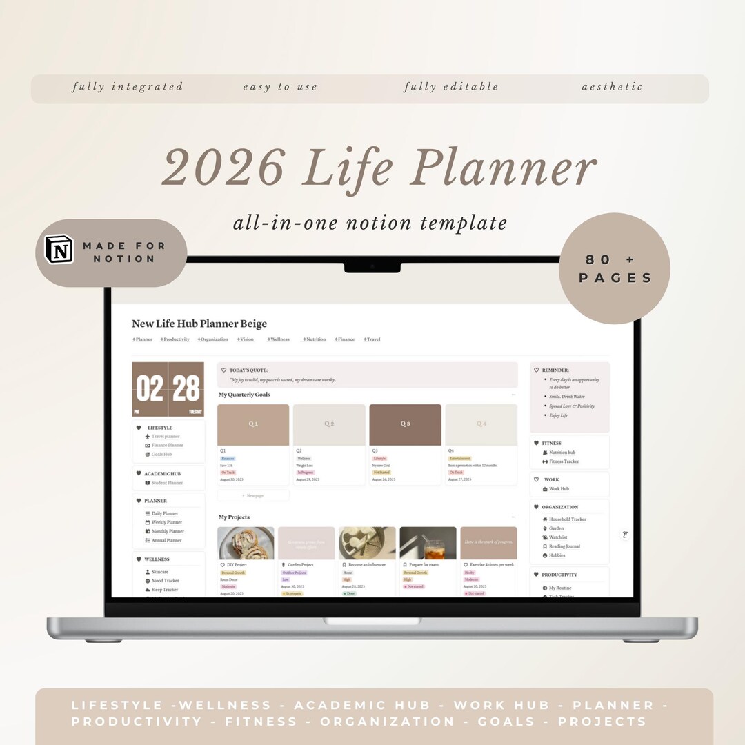 2026 Notion Template | Notion Student Planner | Ultimate Life Planner ...