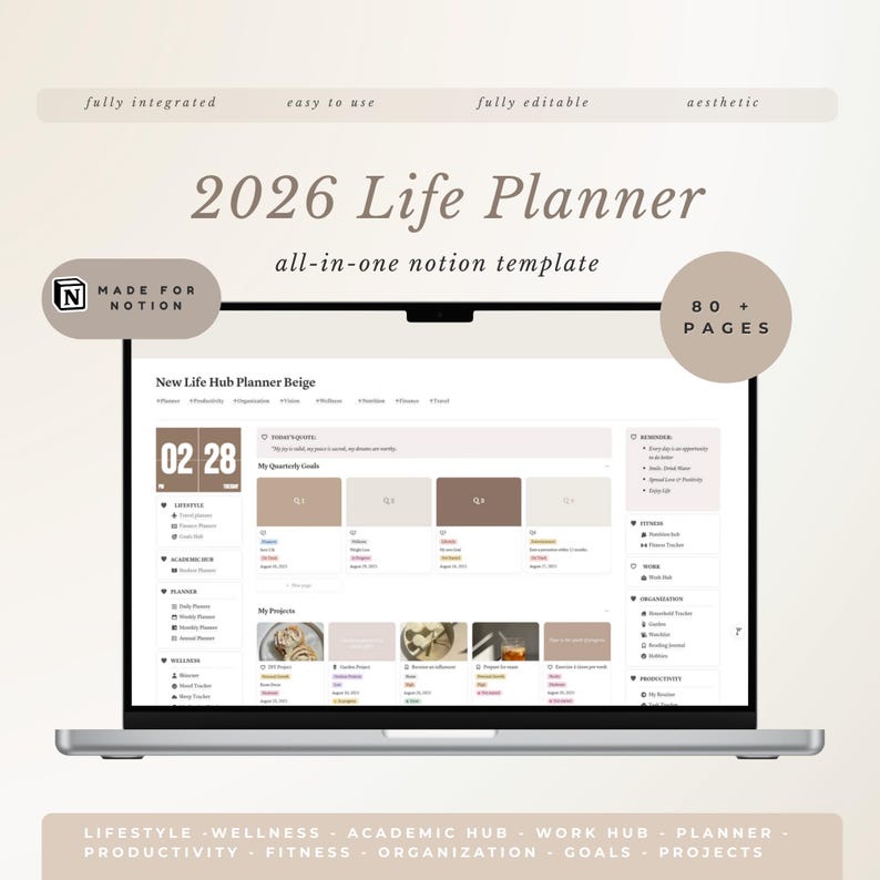 2026 Notion Template | Notion Student Planner | Ultimate Life Planner ...