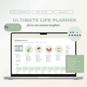 Notion Life Planner Template | Notion Template | Notion Student Planner | Ultimate Life Planner Notion | Notion Aesthetic Template