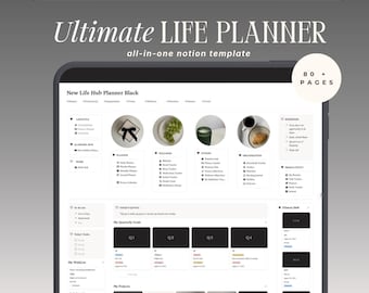 Notion Life Planner | Notion Template | Ultimate Life Hub Dashboard