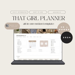 Notion Ultimate Life Planner | Notion Template | Notion Dashboard | That Girl Planner | Notion ADHD Planner | Digital Planner