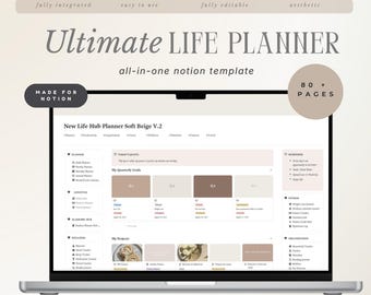 2026 Notion Life Planner Template | All-in-one Life Hub